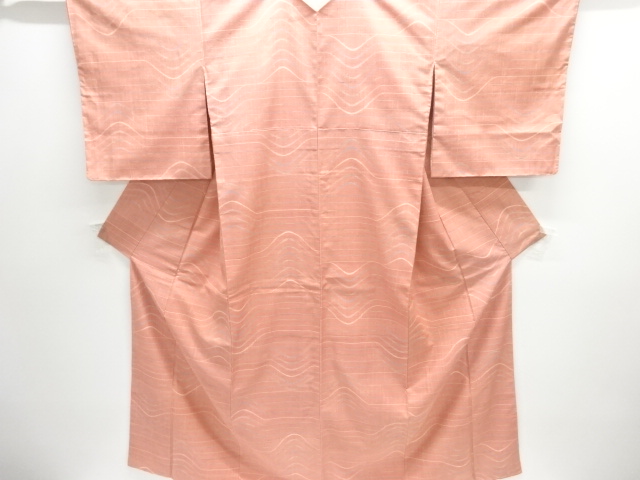 JAPANESE KIMONO / UNUSED TSUMUGI / WOVEN STRIPE 